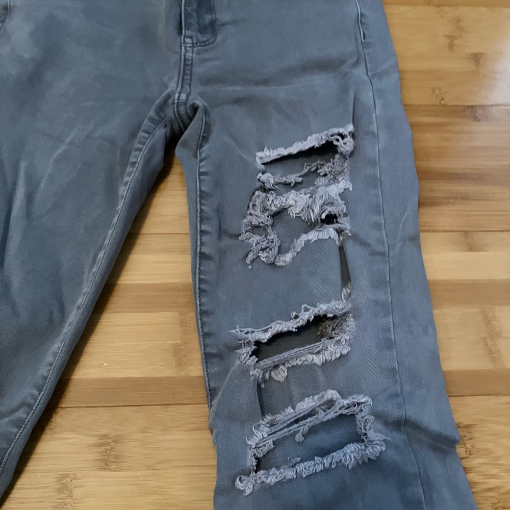American Eagle grey hi-rise Jegging jeans size 4 - Picture 3 of 10